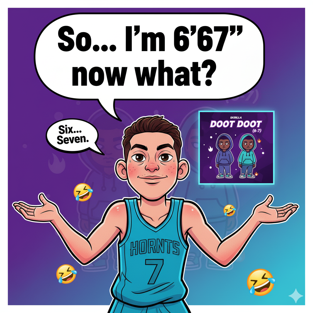 67 Meme Generated from Text - Vintage Basketball Player