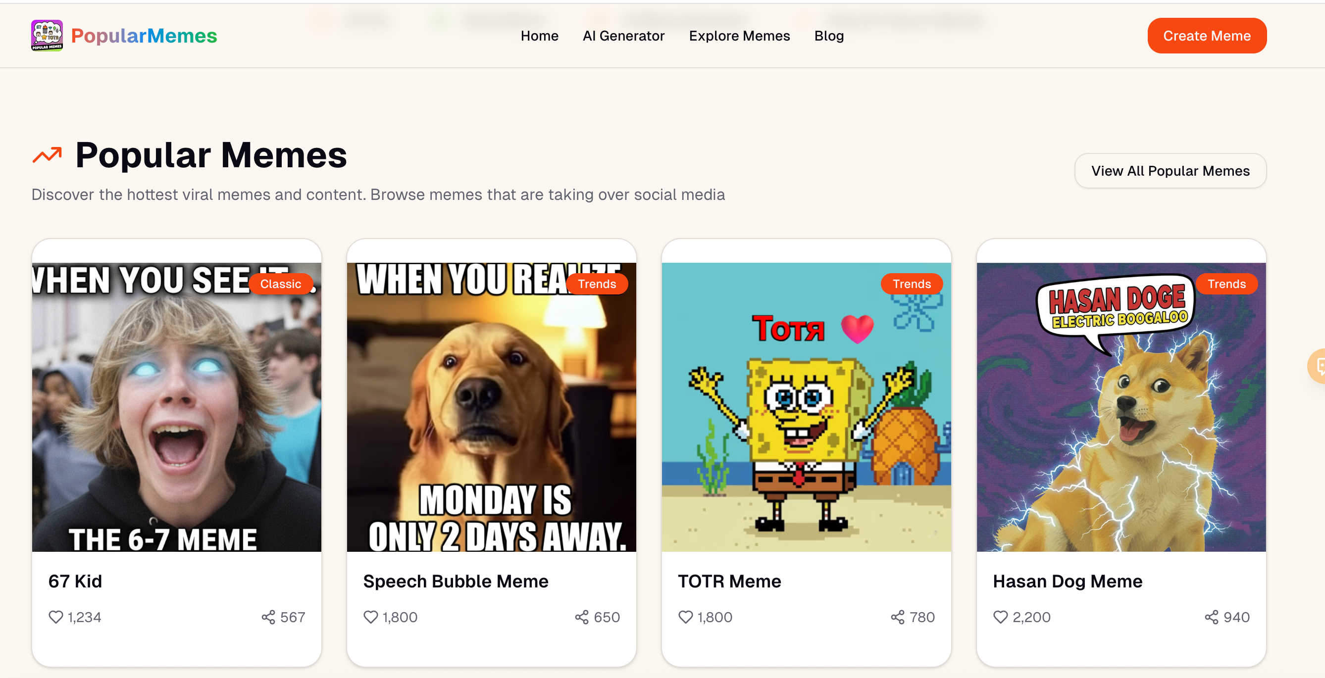 PopularMemes AI Generator